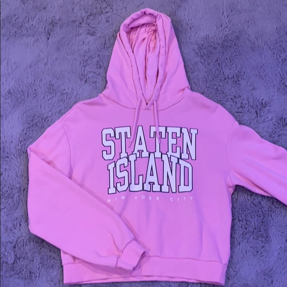 staten island new york city pink sweatshirt